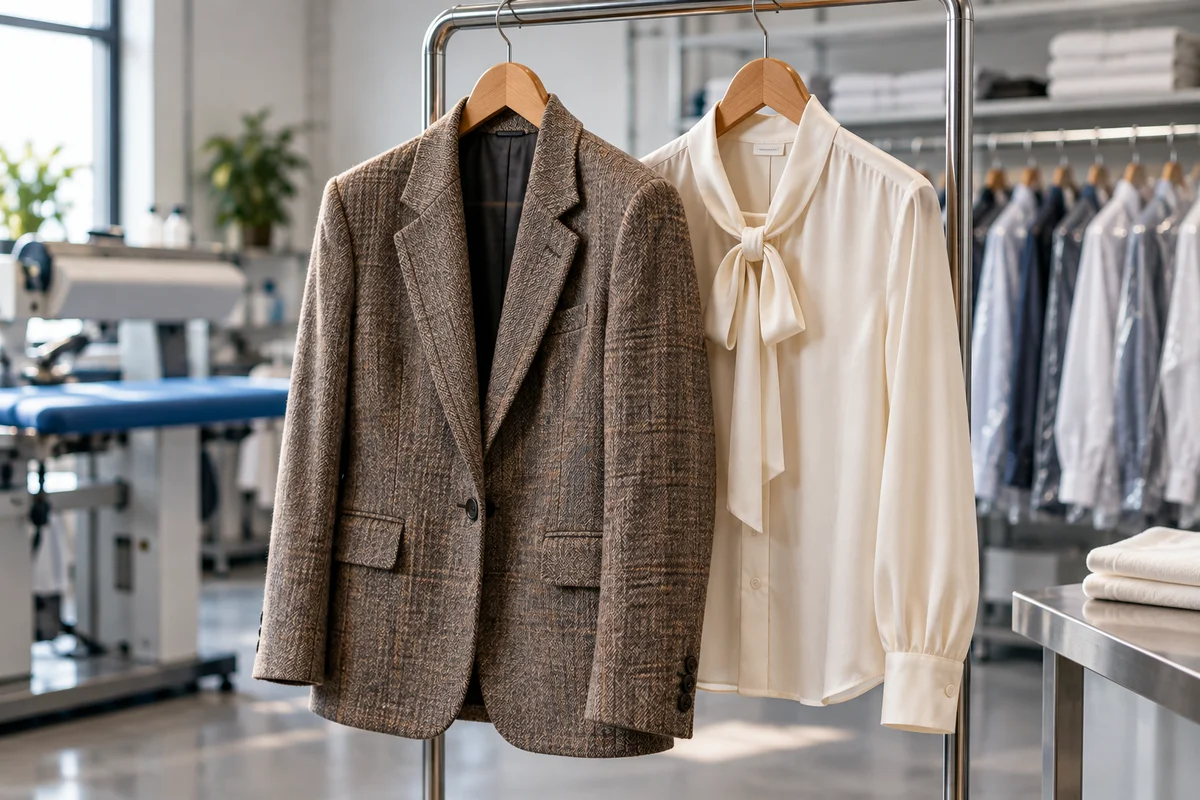 Vintage and delicate thrifted clothes being dry cleaned professionally at DhobiLite
