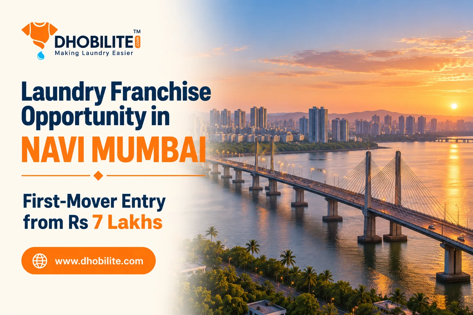 DhobiLite laundry franchise opportunity in Navi Mumbai - first-mover entry from Rs 7 lakhs