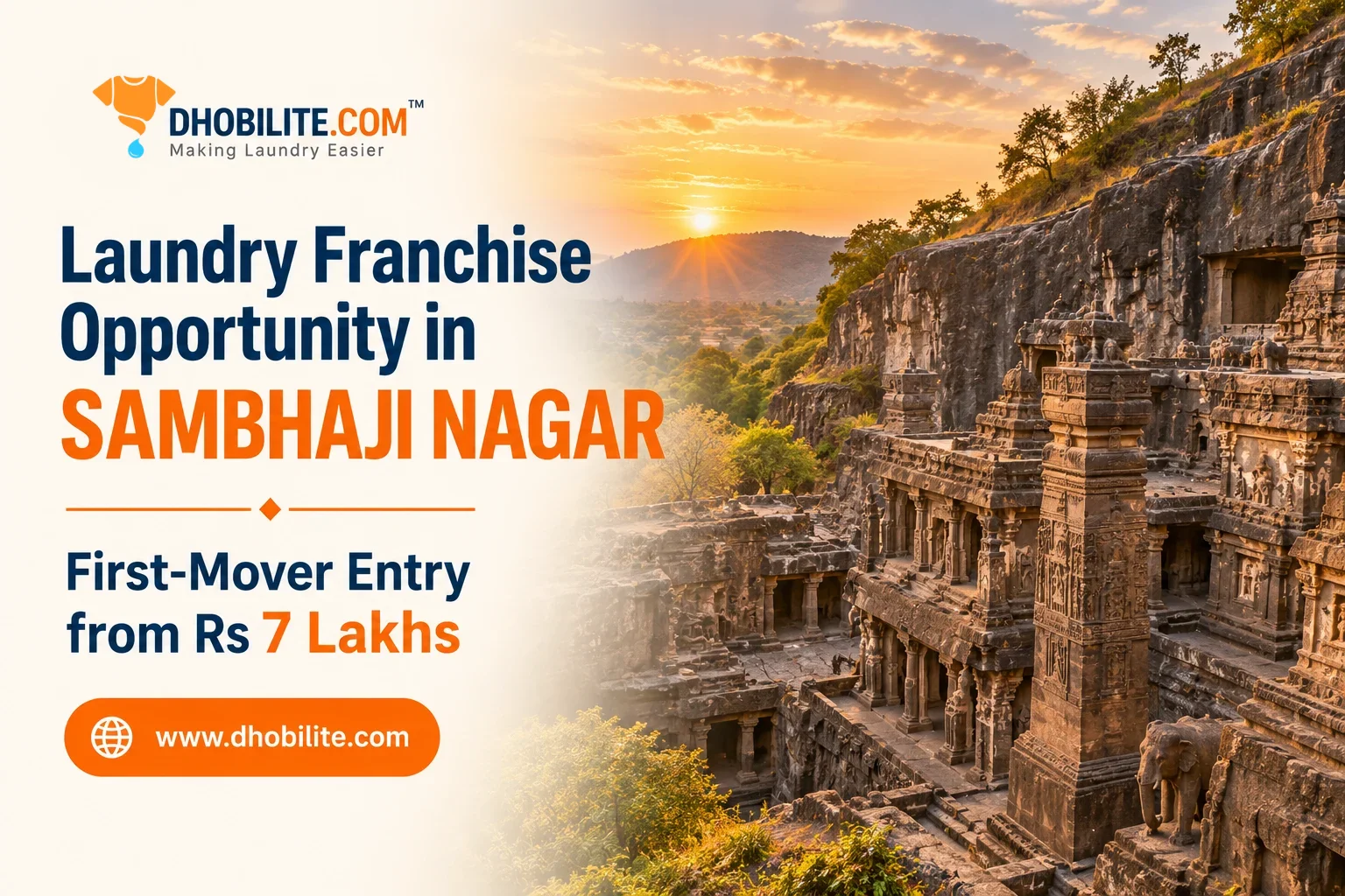 DhobiLite laundry franchise opportunity in Sambhaji Nagar - first-mover entry from Rs 7 lakhs