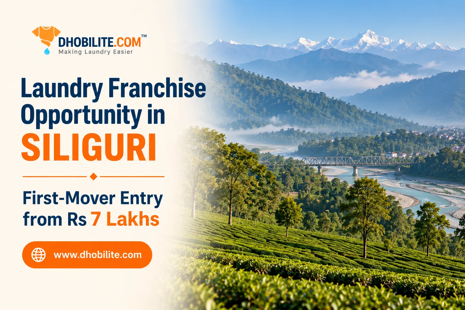 DhobiLite laundry franchise opportunity in Siliguri - first-mover entry from Rs 7 lakhs