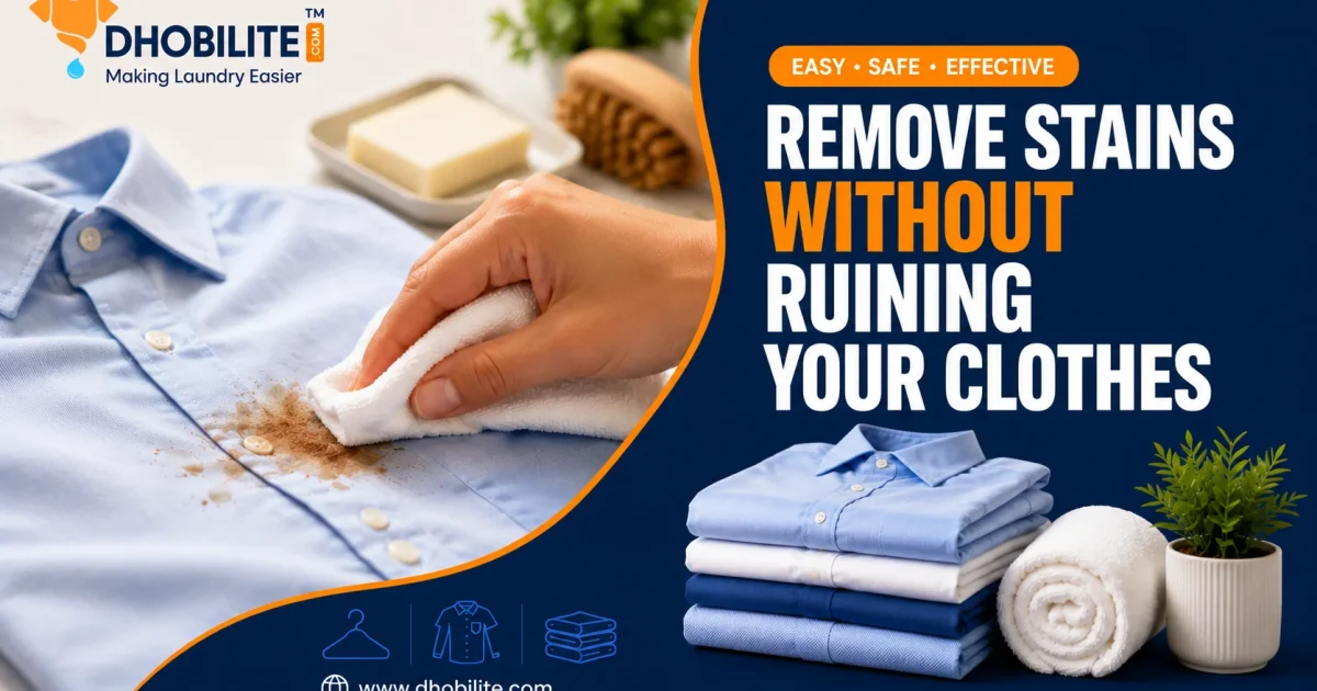 How to remove stains from clothes without ruining them - DhobiLite guide