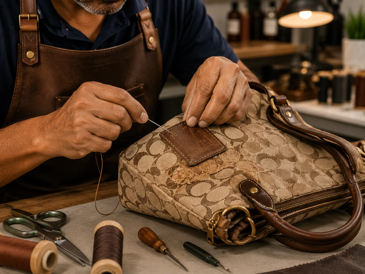 Patchwork and repair service for torn bags by DhobiLite