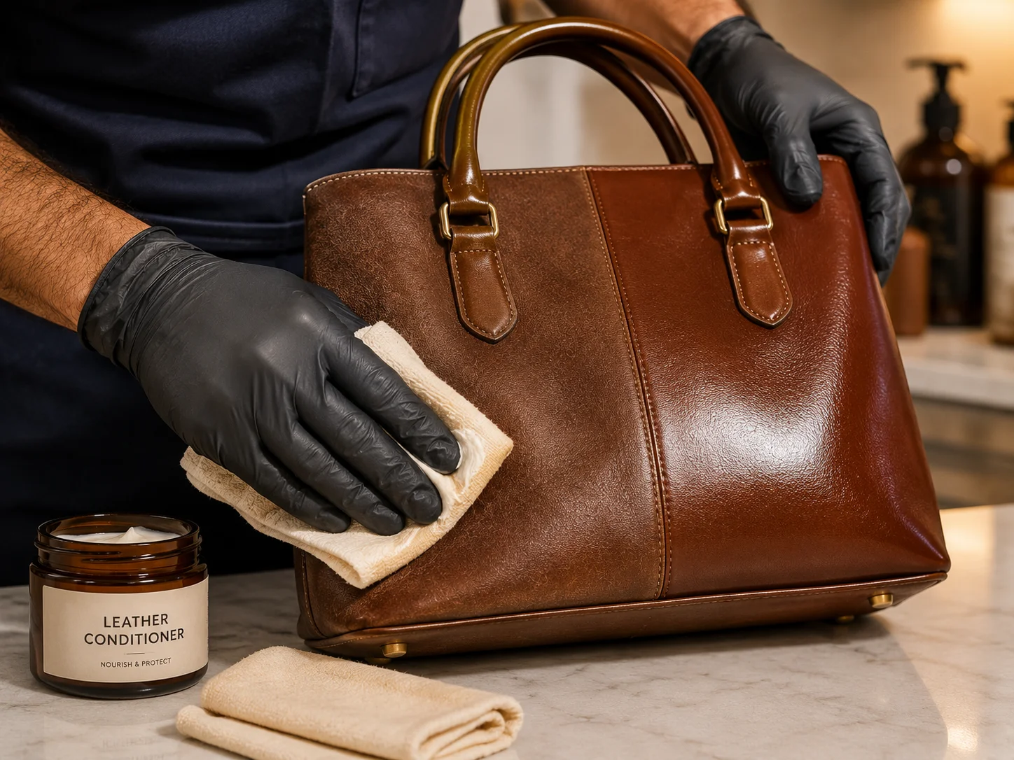 Premium bag polishing and conditioning service by DhobiLite