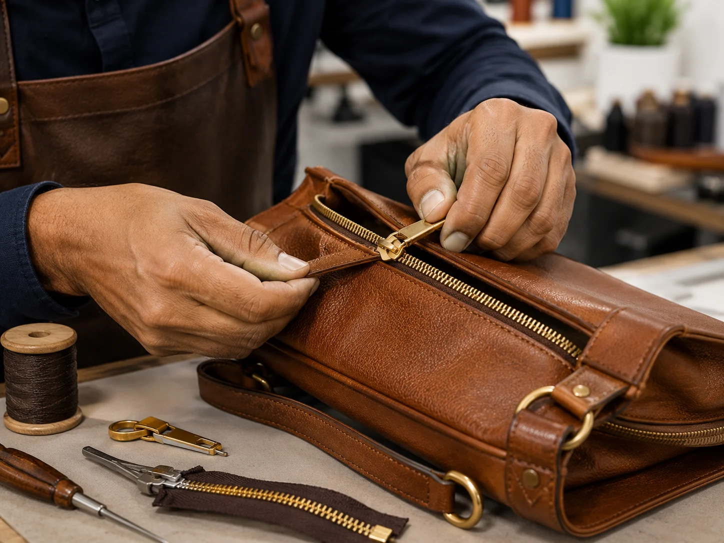 Bag strap and zip replacement service by DhobiLite