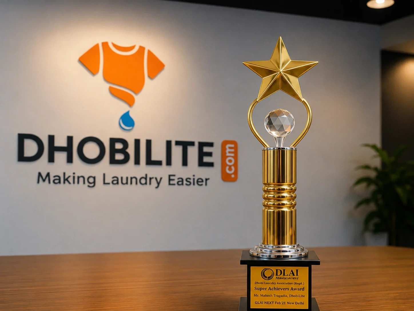 DhobiLite DLAI Super Achievers Award trophy