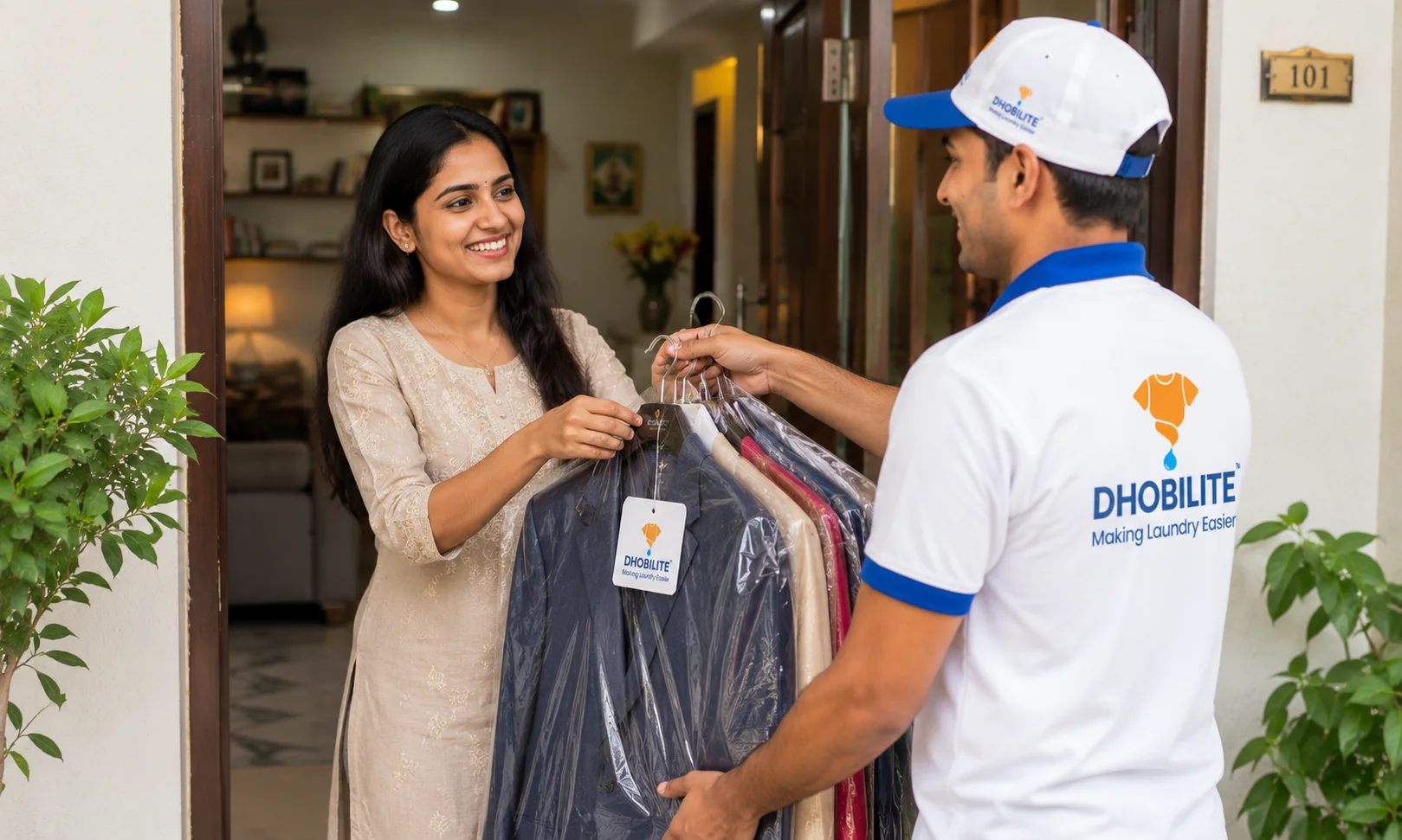 Trusted by 6.91 lakh customers - DhobiLite dry cleaning