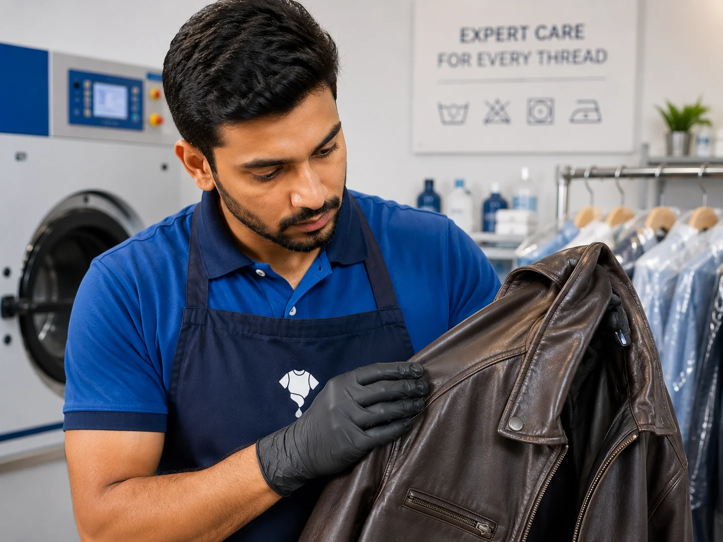 Expert jacket care by trained DhobiLite professionals