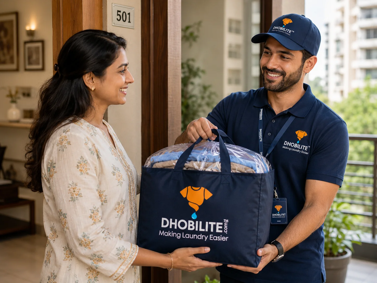 Free pickup and delivery for jacket dry cleaning by DhobiLite