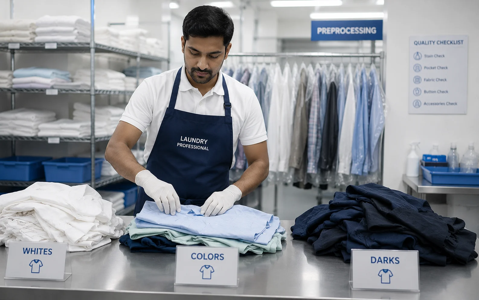 Garment preprocessing and sorting